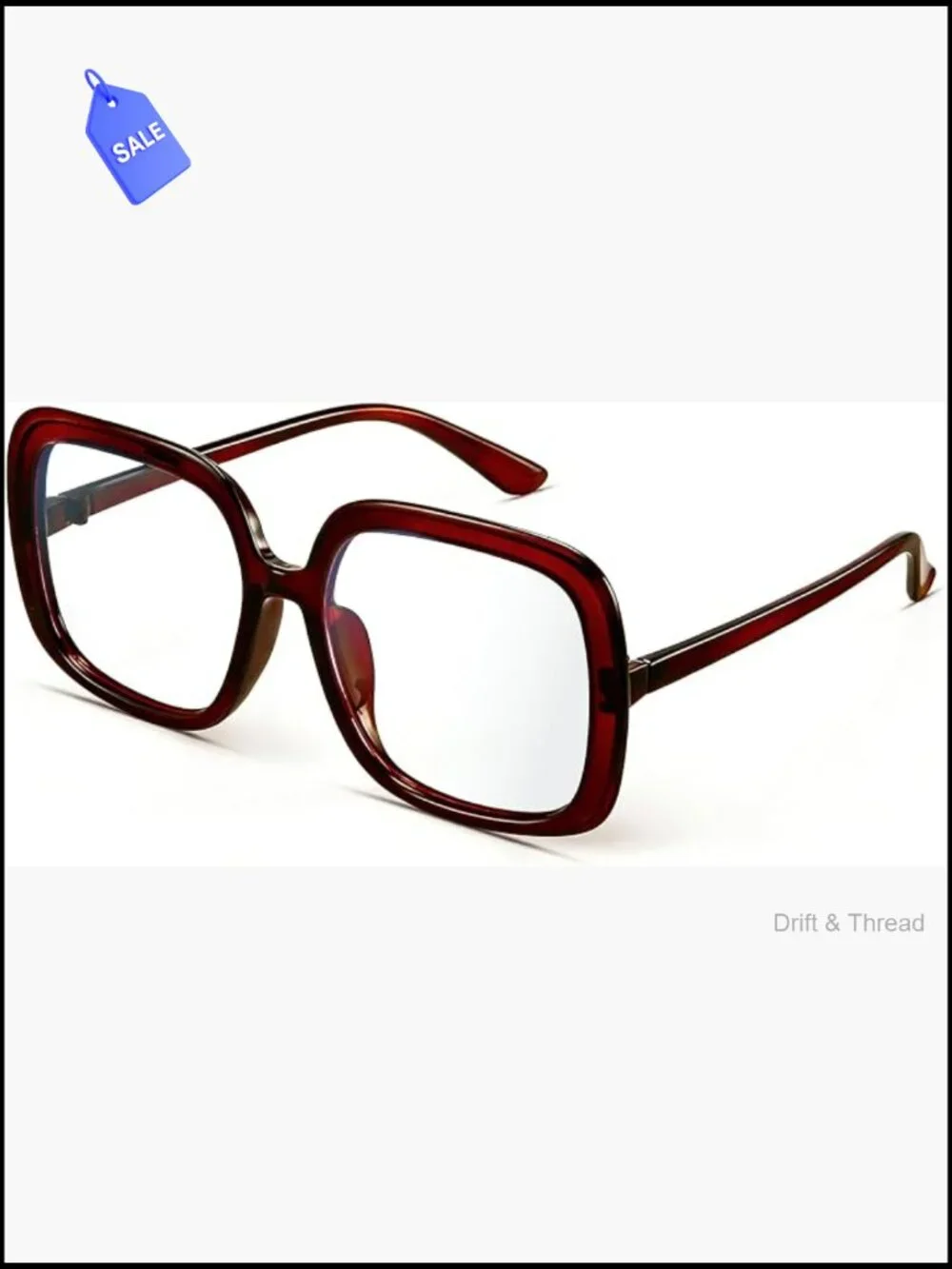 Oversized Retro Blue Light Glasses Women Anti Glare Computer Eyewear